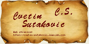 Cvetin Šutaković vizit kartica
